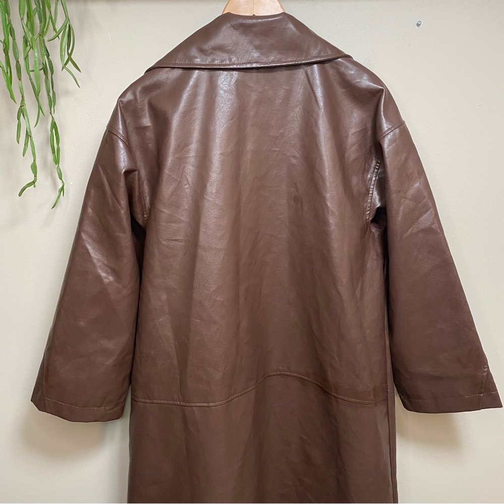 Princess Polly Brown Trench Coat - Picture 6 of 13
